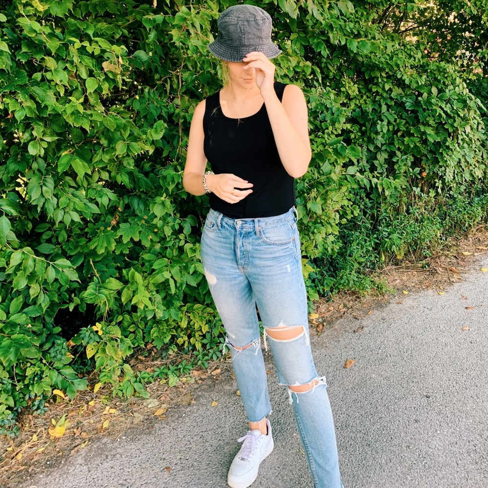 GRLFRND JEANS: Karolina high rise skinny